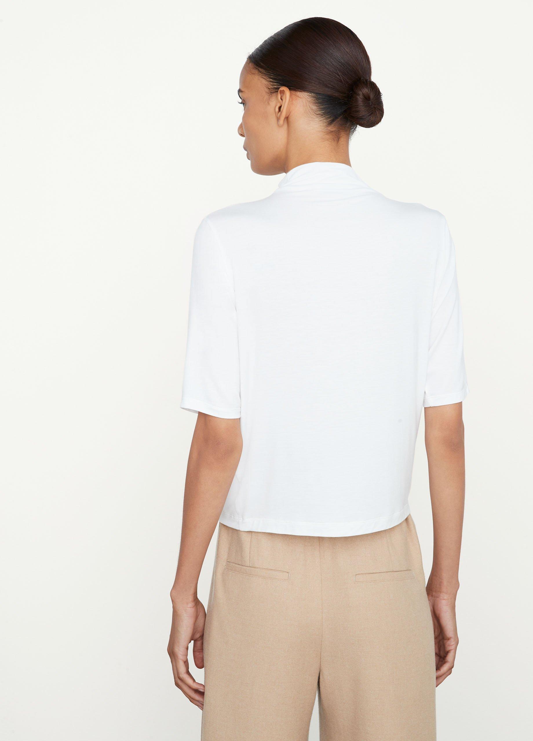 Easy Elbow Sleeve Funnel Neck Shirt image number 3