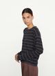 Cozy Relaxed Stripe Long Sleeve T-Shirt image number 2