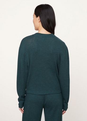 Ribbed Wide Sleeve Nipped Waist Top image number 3