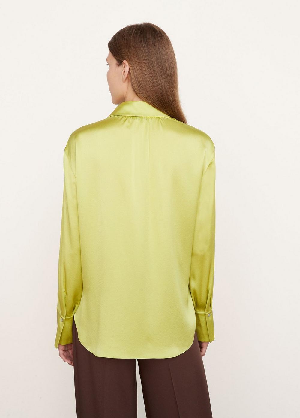 Long Sleeve Ruched Back Blouse