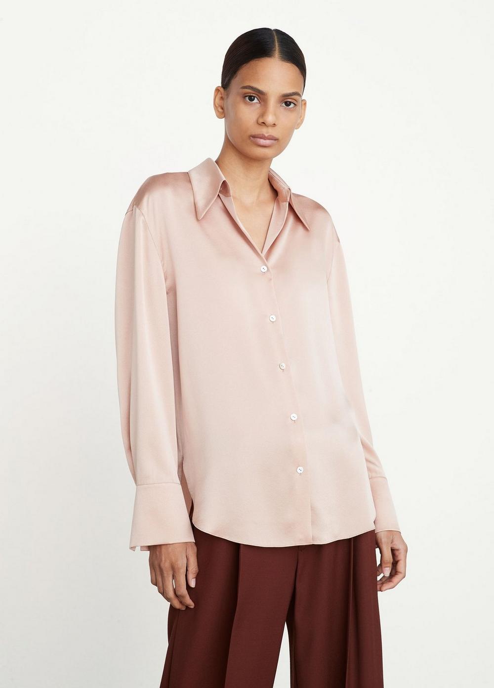 Long Sleeve Ruched Back Blouse