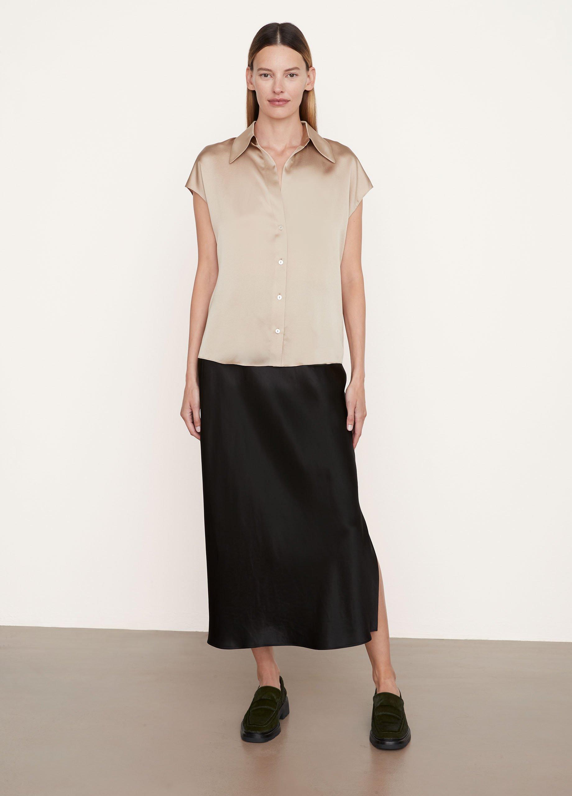 Cap Sleeve Ruched-Back Blouse image number 0