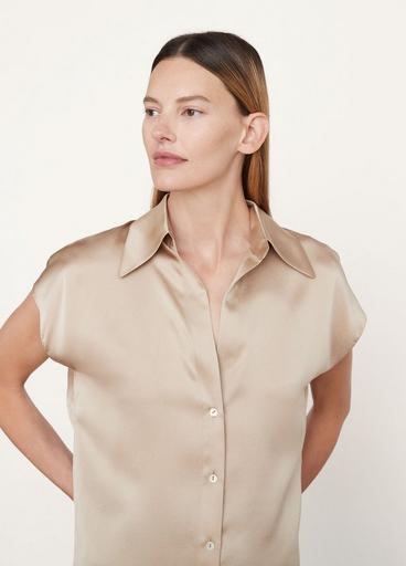 Cap Sleeve Ruched-Back Blouse image number 1