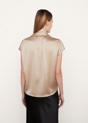Cap Sleeve Ruched-Back Blouse image number 3