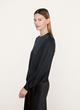 Pleated-Cuff Crew Neck Blouse image number 2