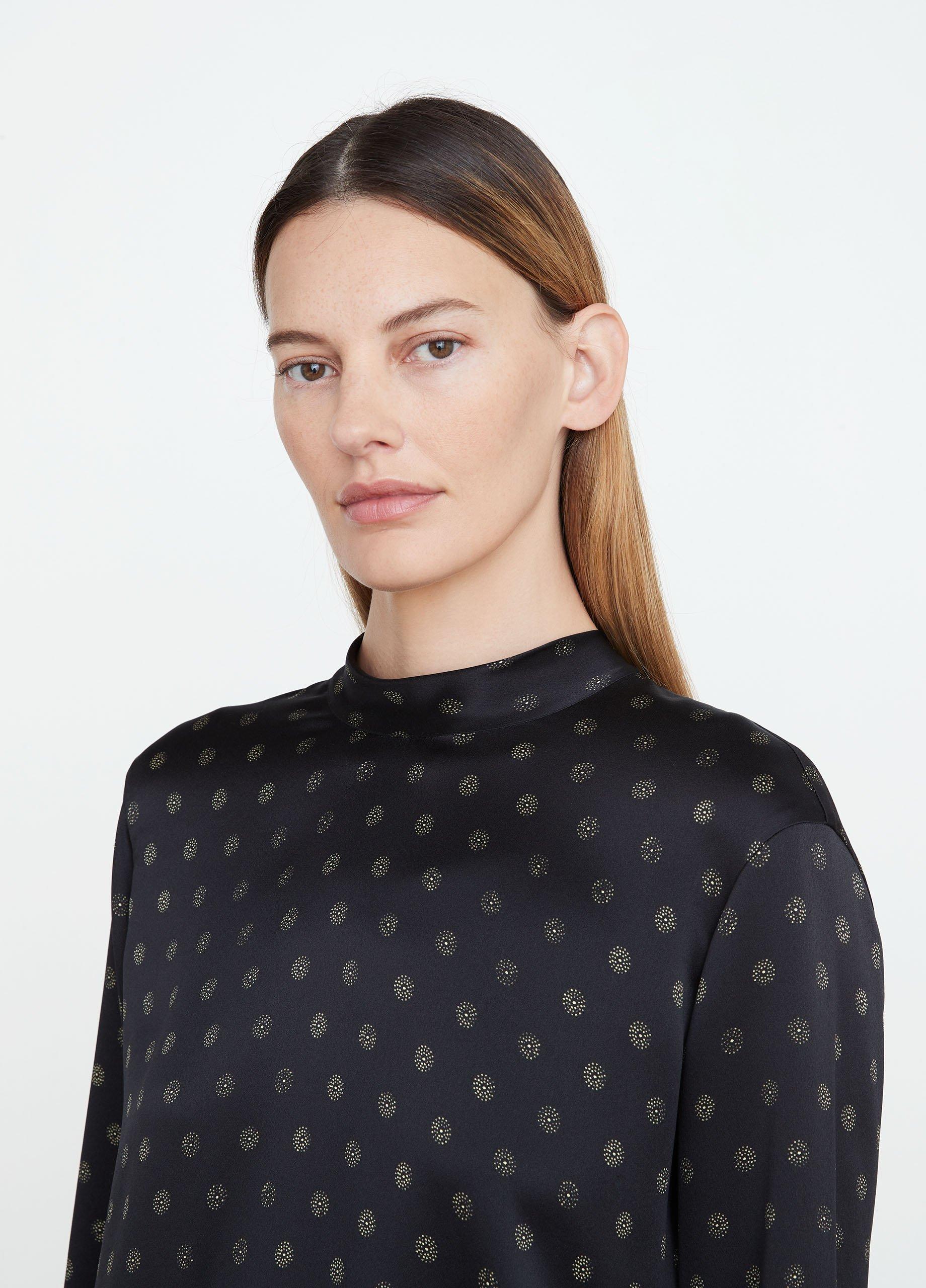 Sun Dot Mock Neck Blouse image number 1