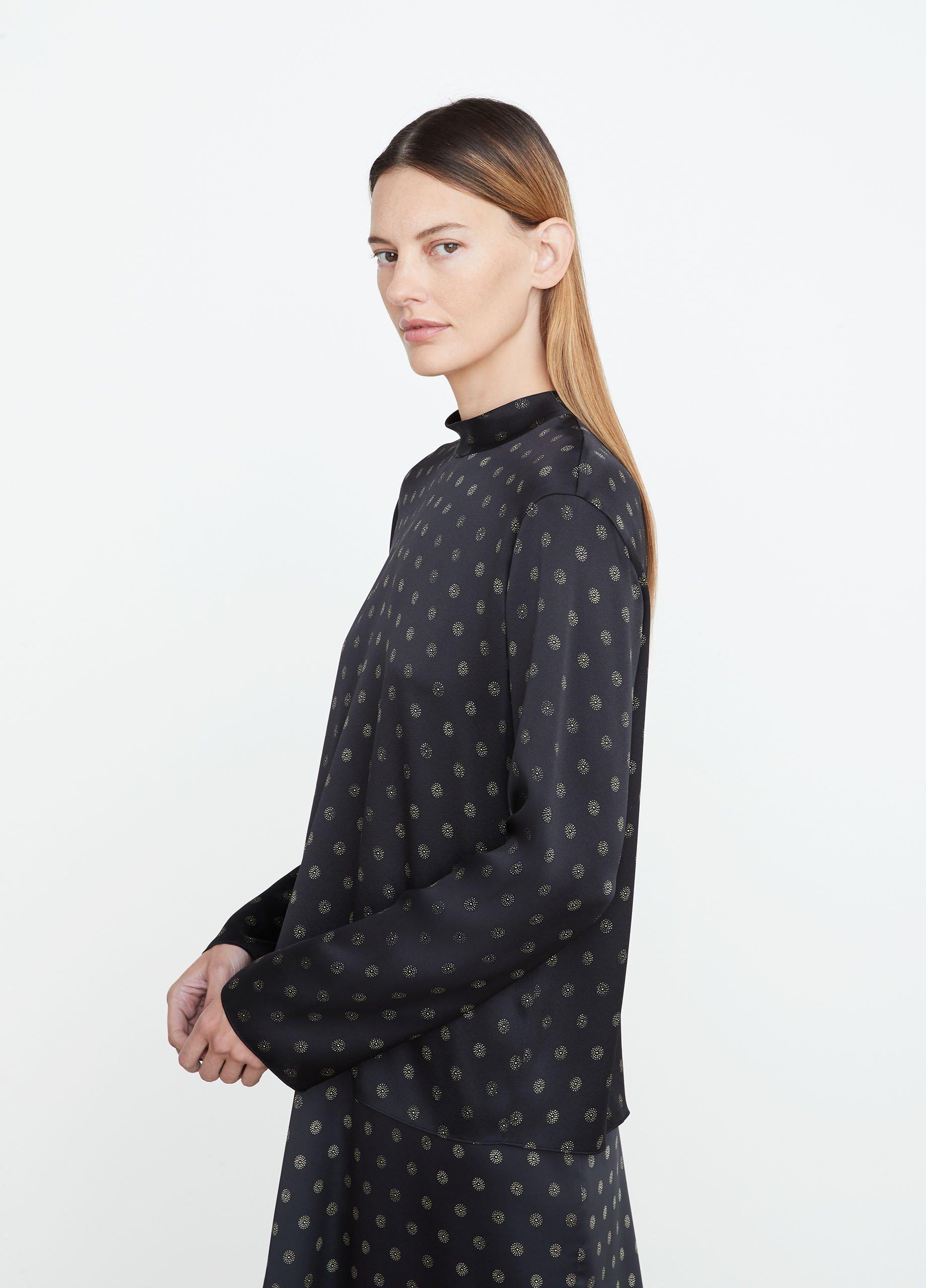 Sun Dot Mock Neck Blouse image number 2