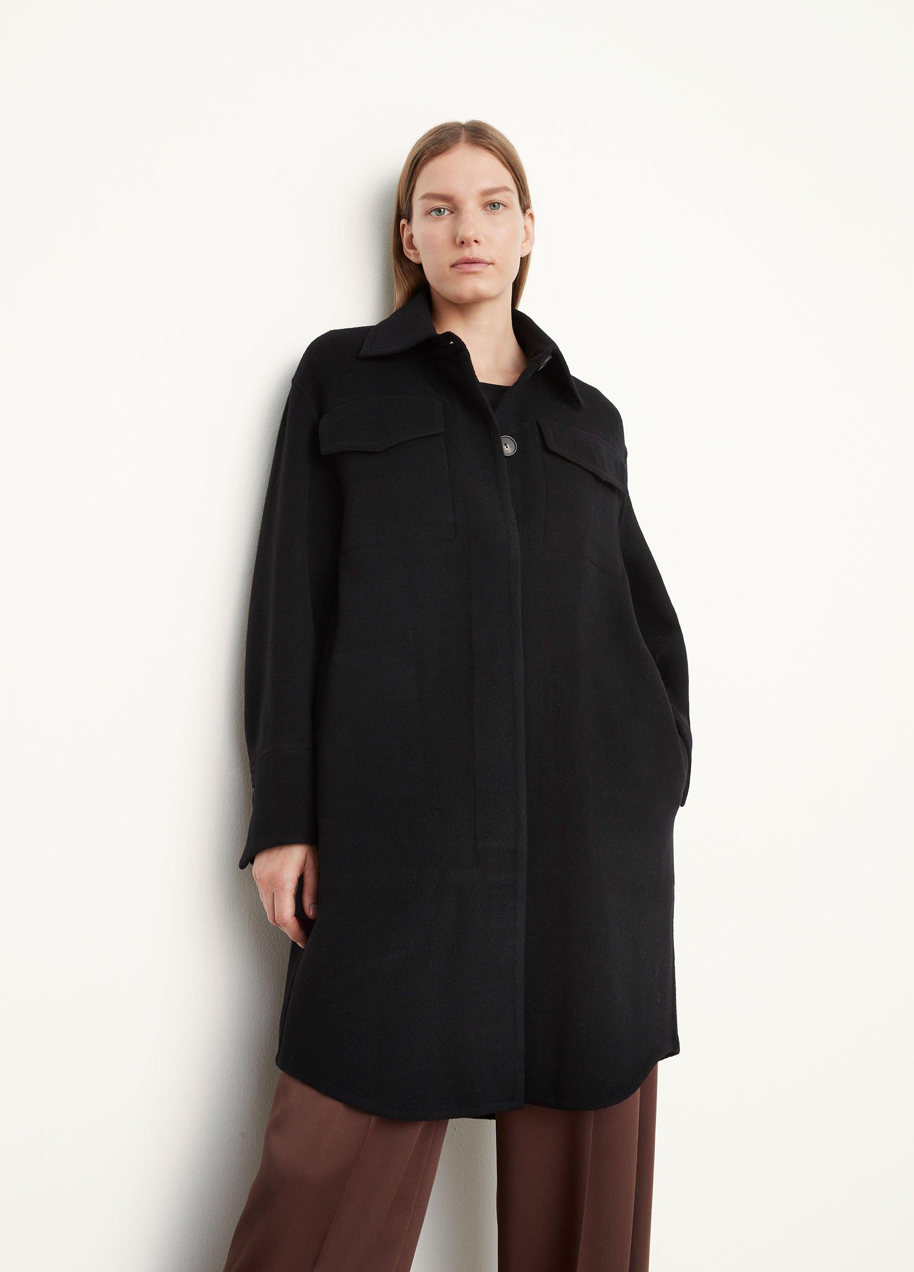 Vince black 2025 wool coat