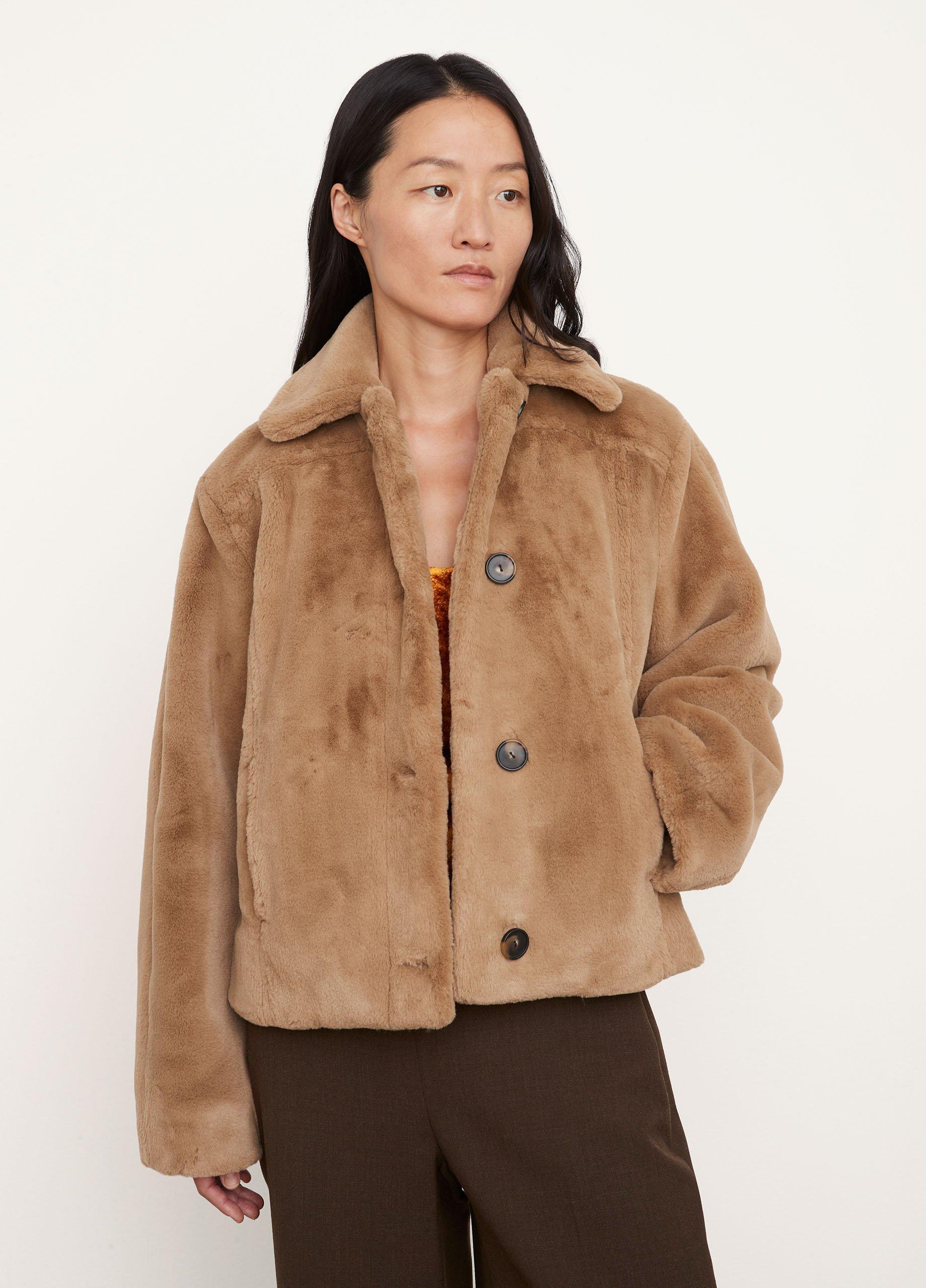 Faux-Fur Trucker Jacket image number 1