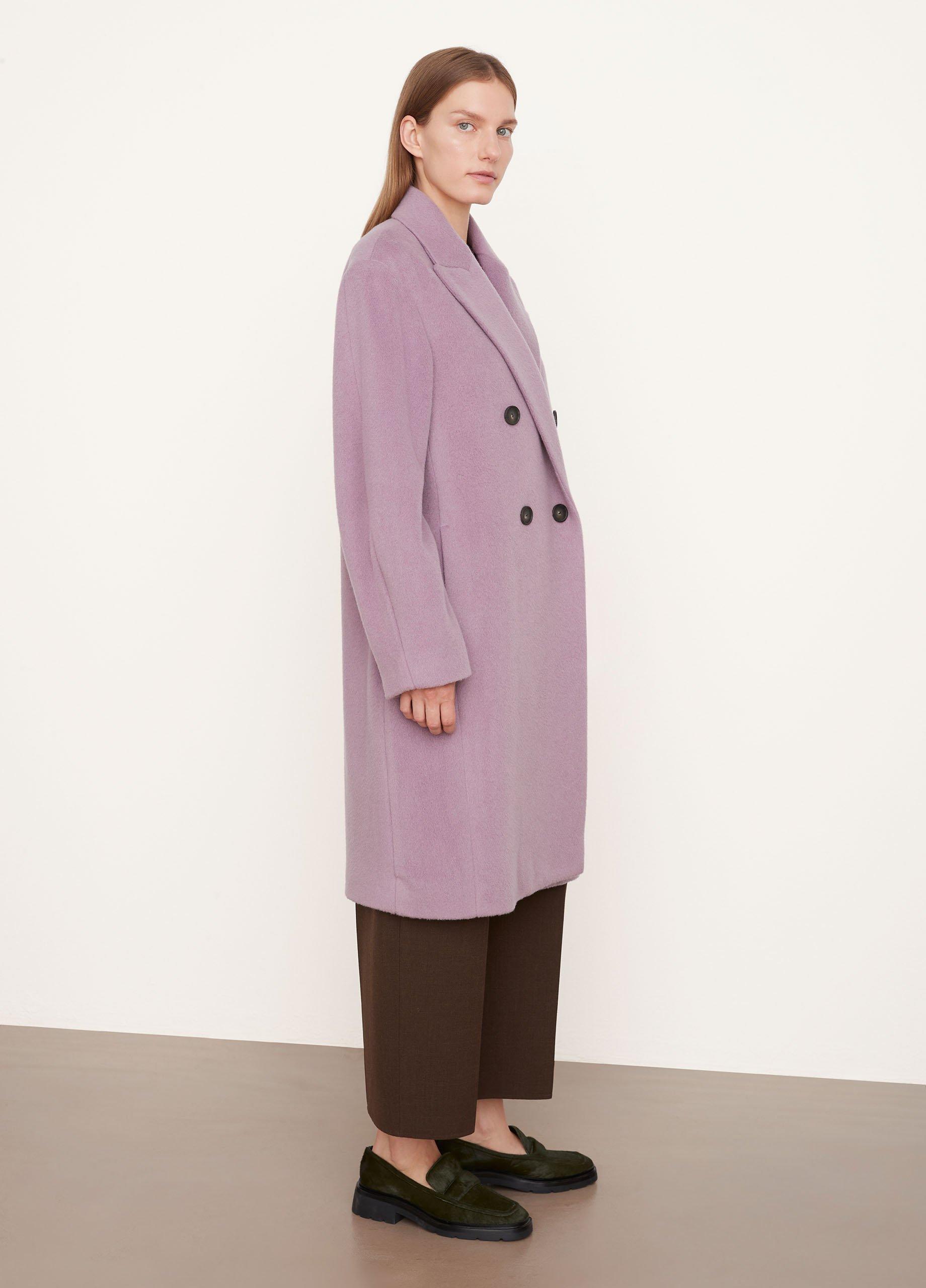 long brushed wool coat vince