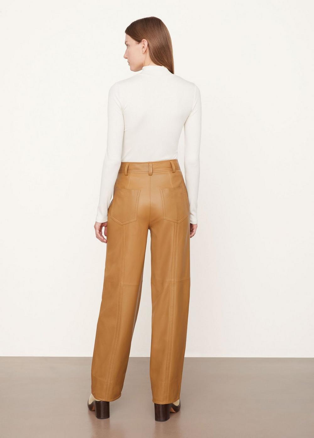 Leather Seam Front Trouser