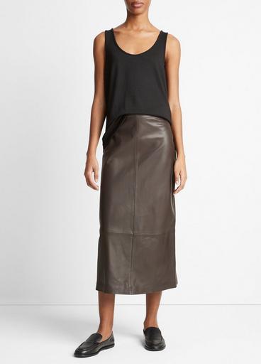 Leather Straight Skirt image number 0