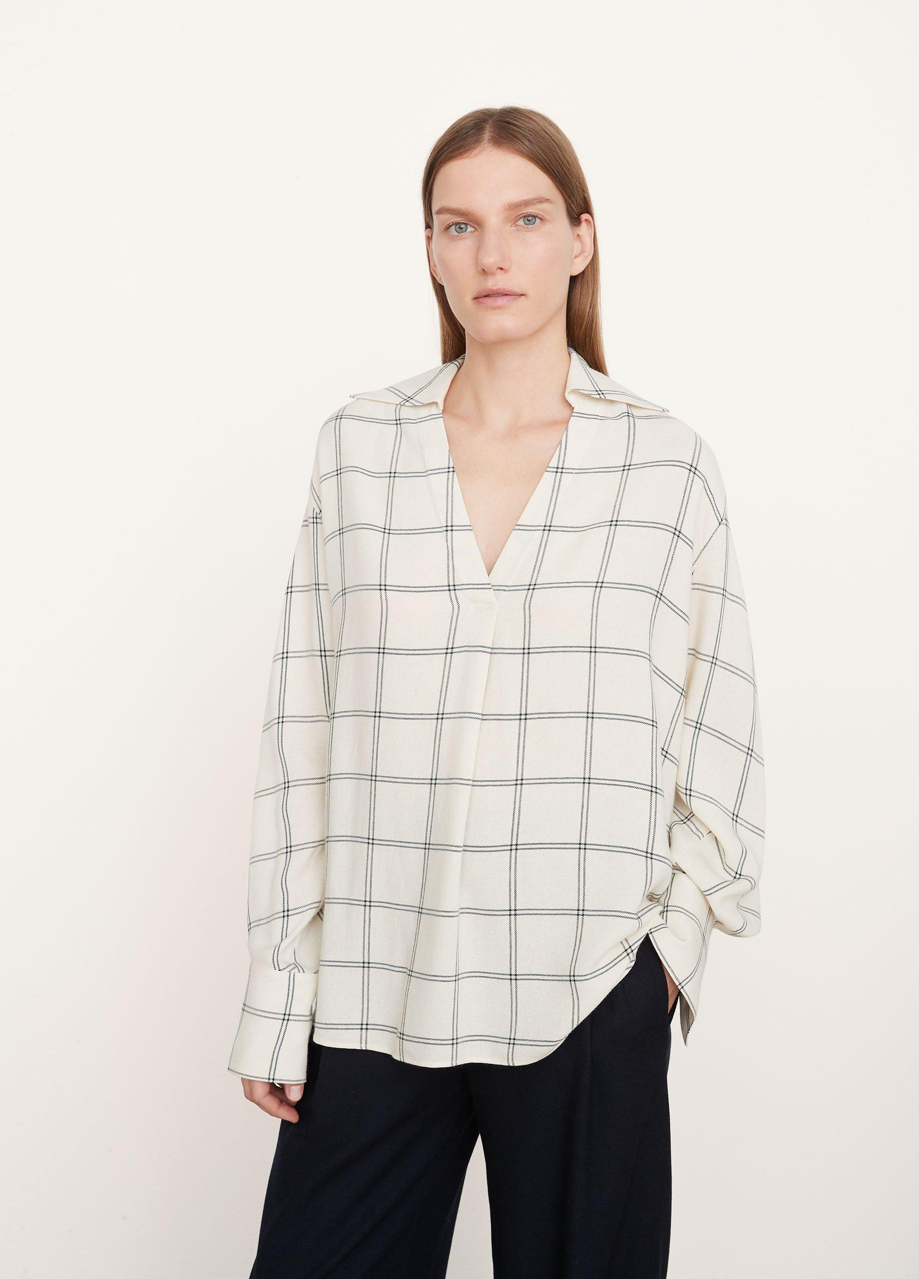 Long Sleeve V-Neck Blouse image number 1