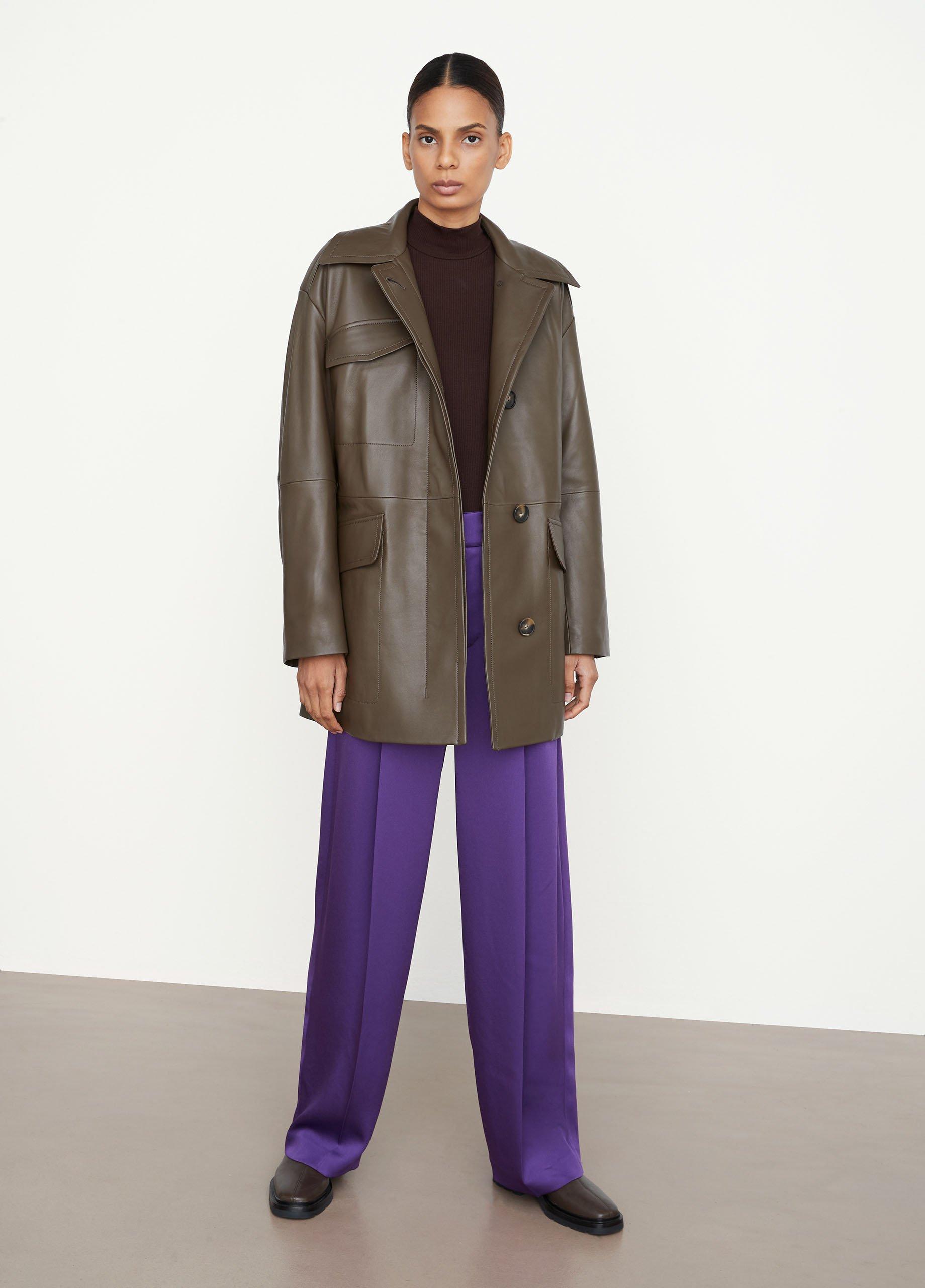 Leather Utility Coat image number 0