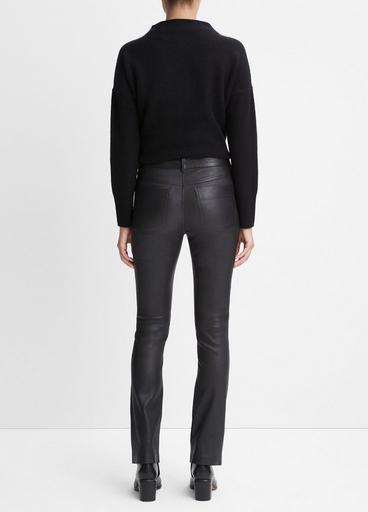 Stretch Leather Boot-Cut Pant in Trousers | Vince