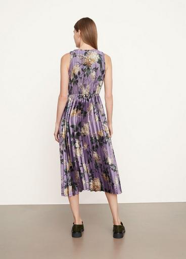 Lilac Micro Pleated Boat Neck Dress image number 3