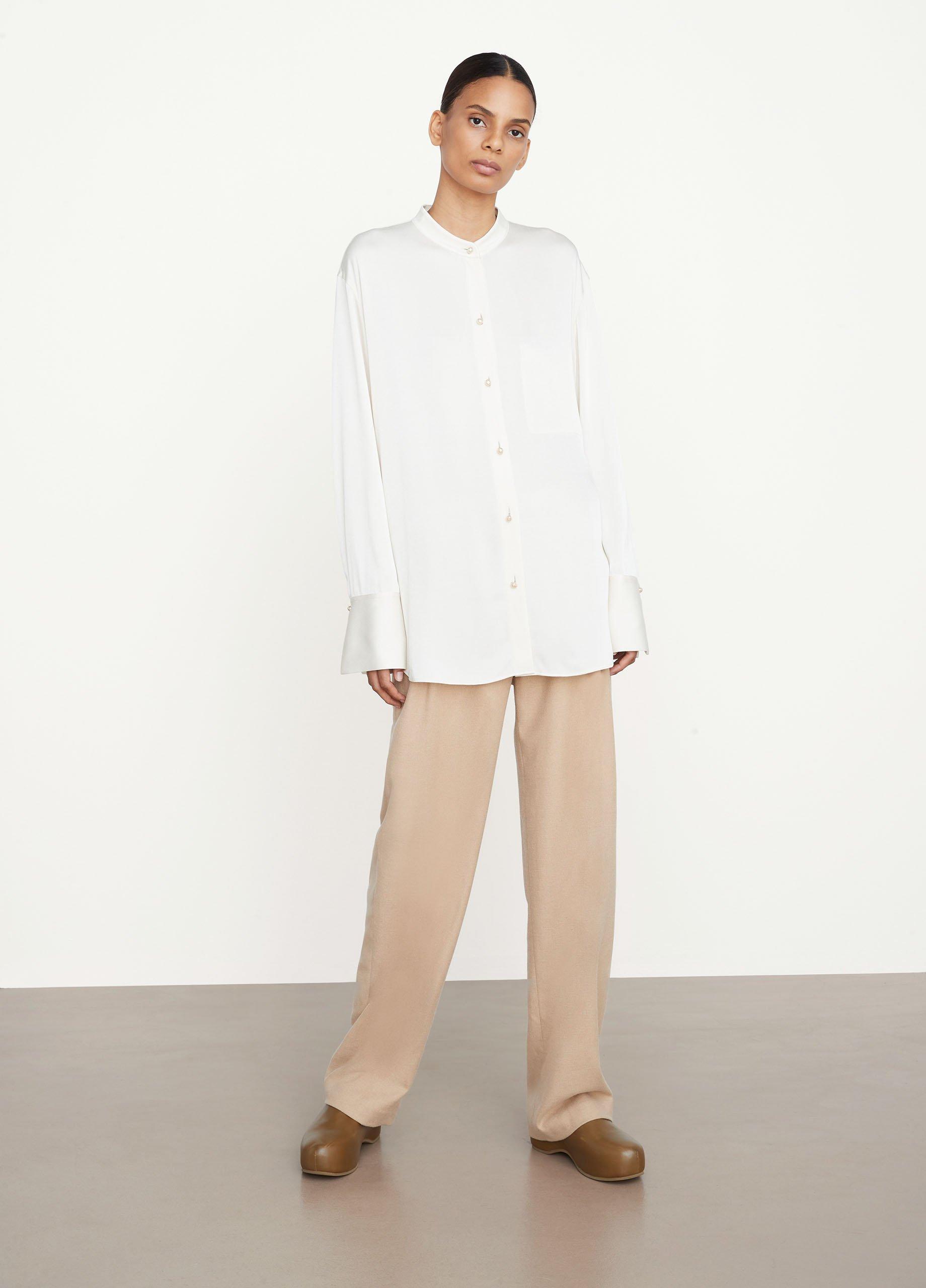 Relaxed Band Collar Shirt in Vince Products Women | Vince