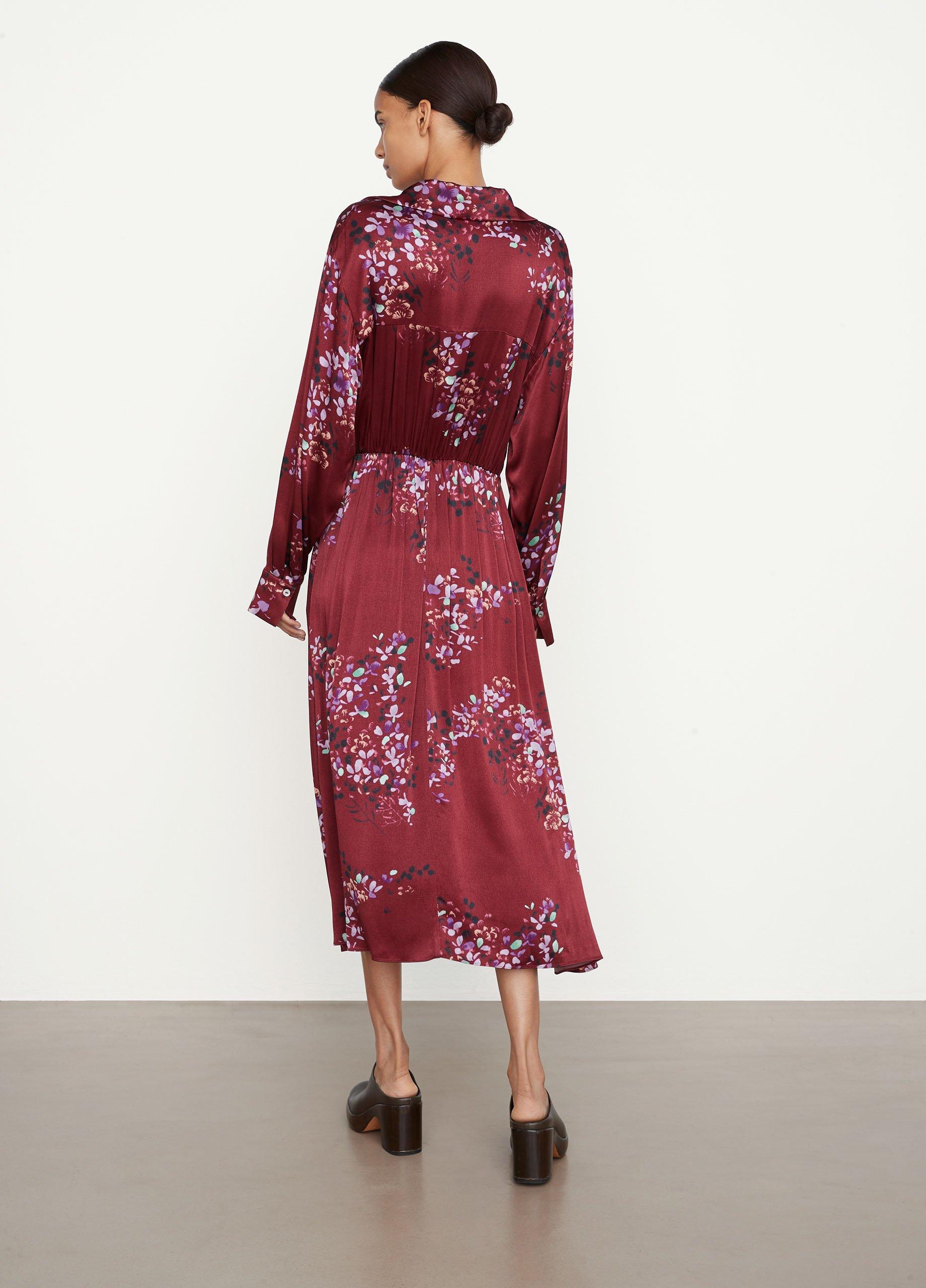 Forsythia Long Sleeve Shaped Collar Tie-Front Dress image number 3