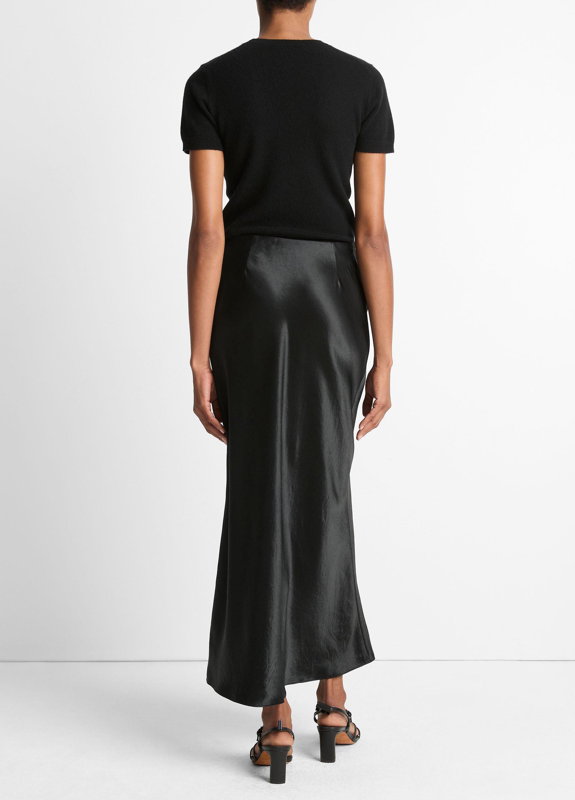 【ATON】LINEN VELVET | SIDE SLIT SKIRT Double Side-Slit Straight Skirt in Dresses & Skirts | Vince