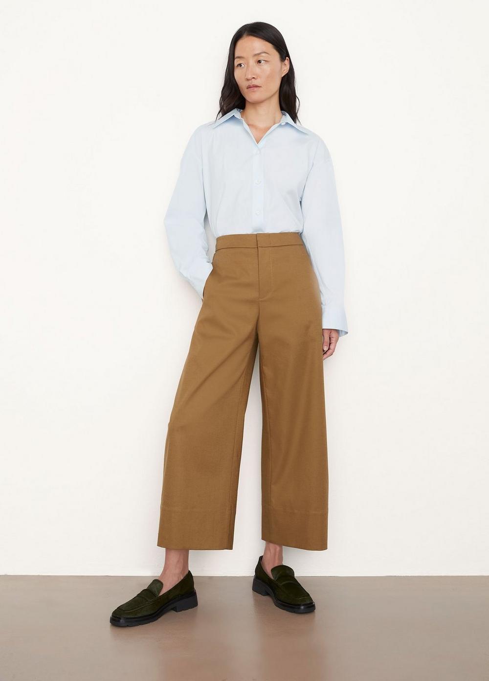 Cropped Wide Leg Pull On Pant