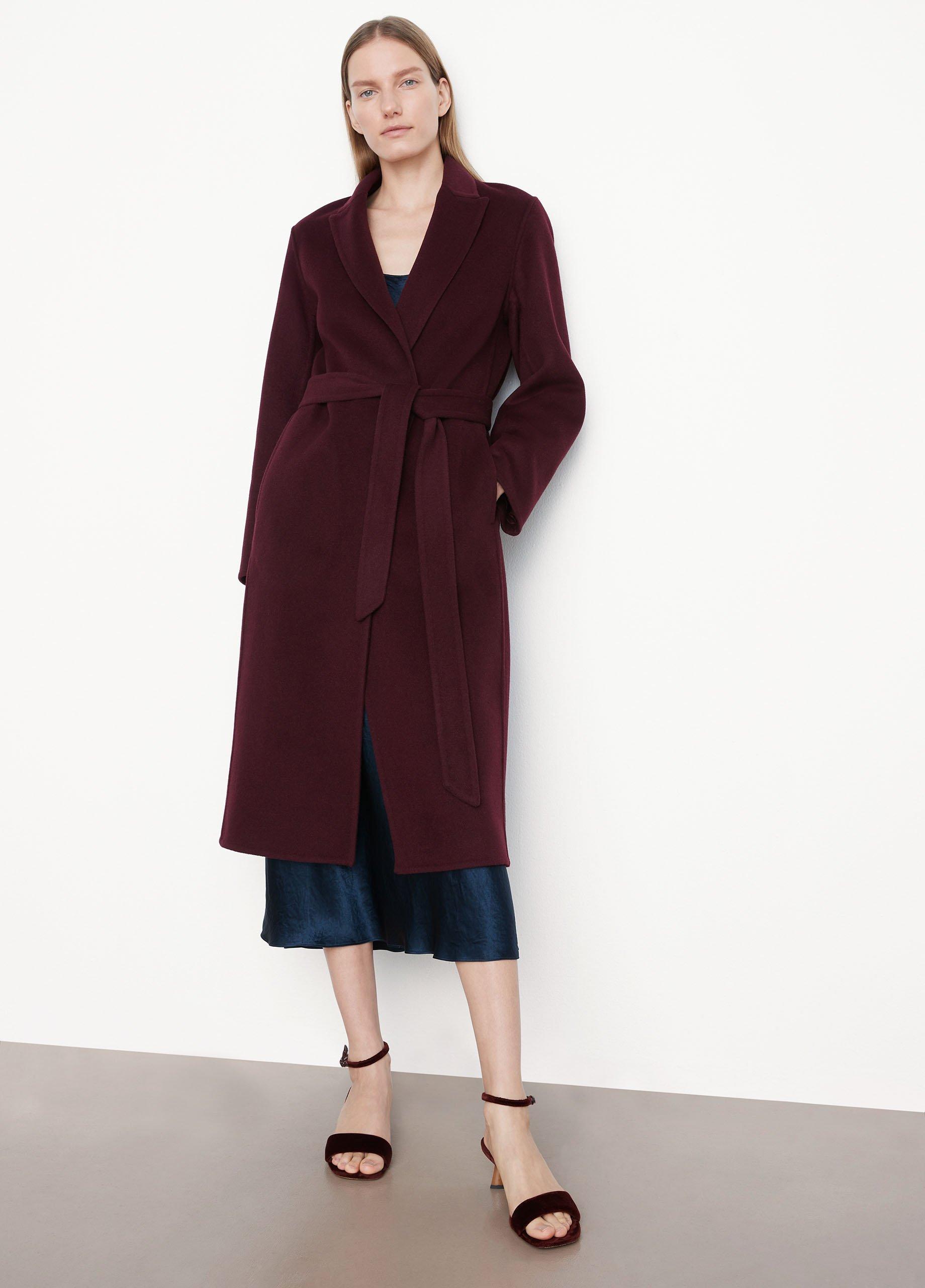 Vince long wool hot sale coat