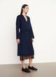 Belted Collarless Coat in Wool Cashmere image number 2
