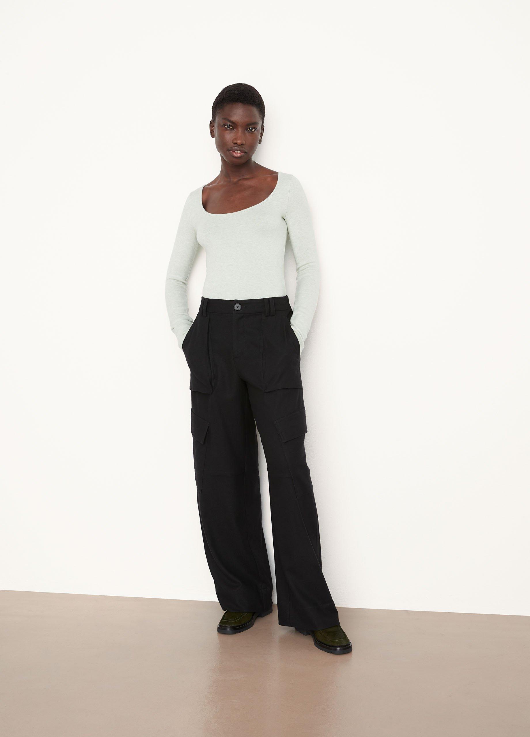 Italian Wool-Blend Flannel Cargo Pant image number 1