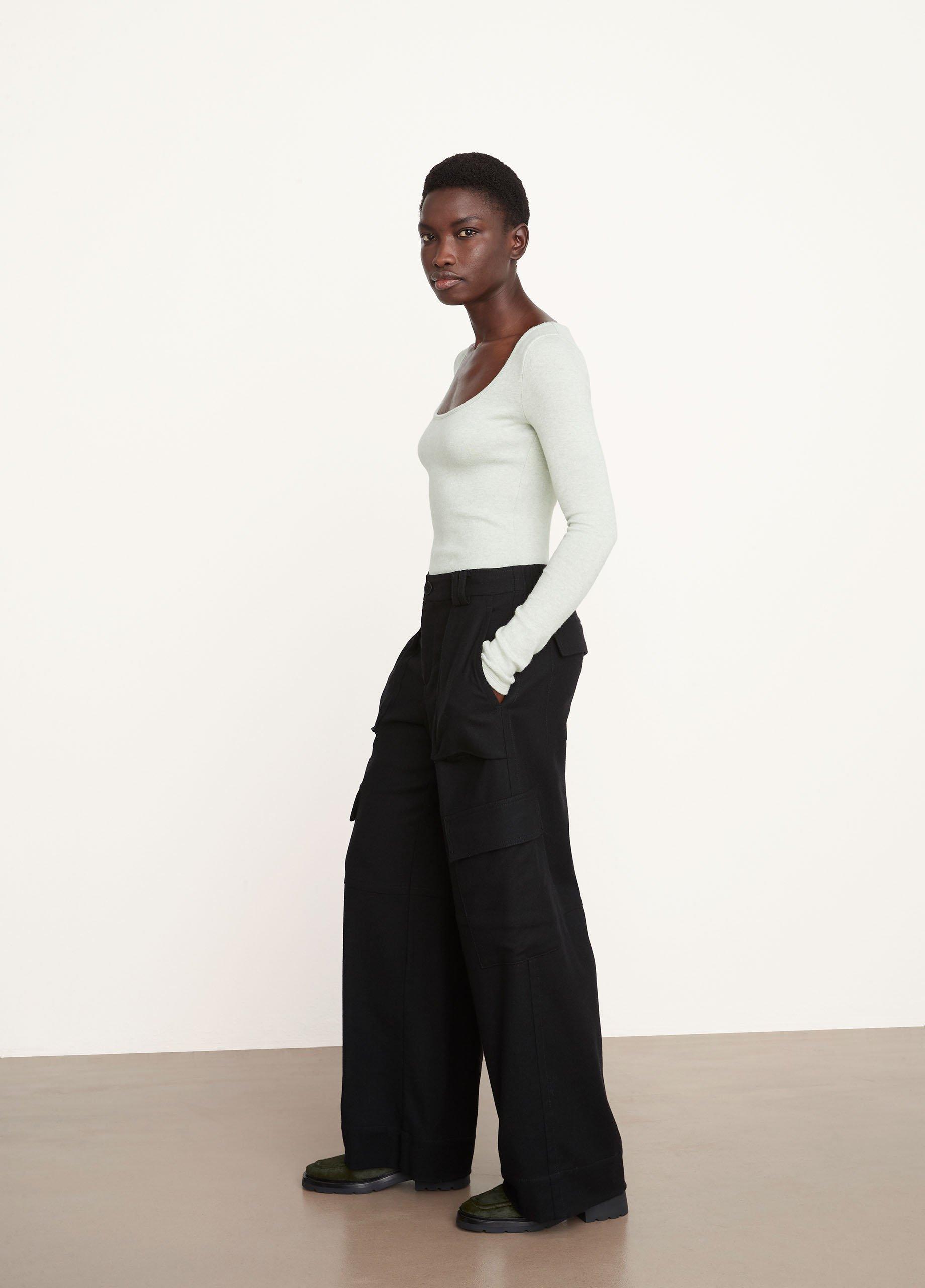 Italian Wool-Blend Flannel Cargo Pant image number 2