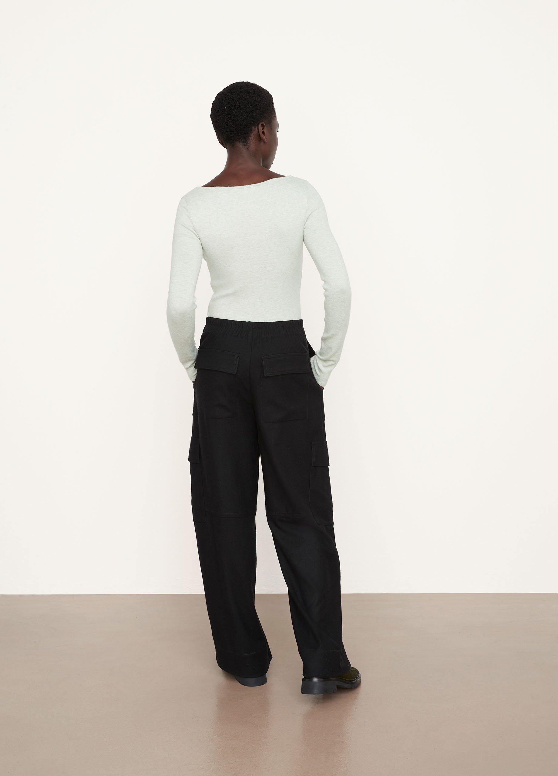 Italian Wool-Blend Flannel Cargo Pant image number 3