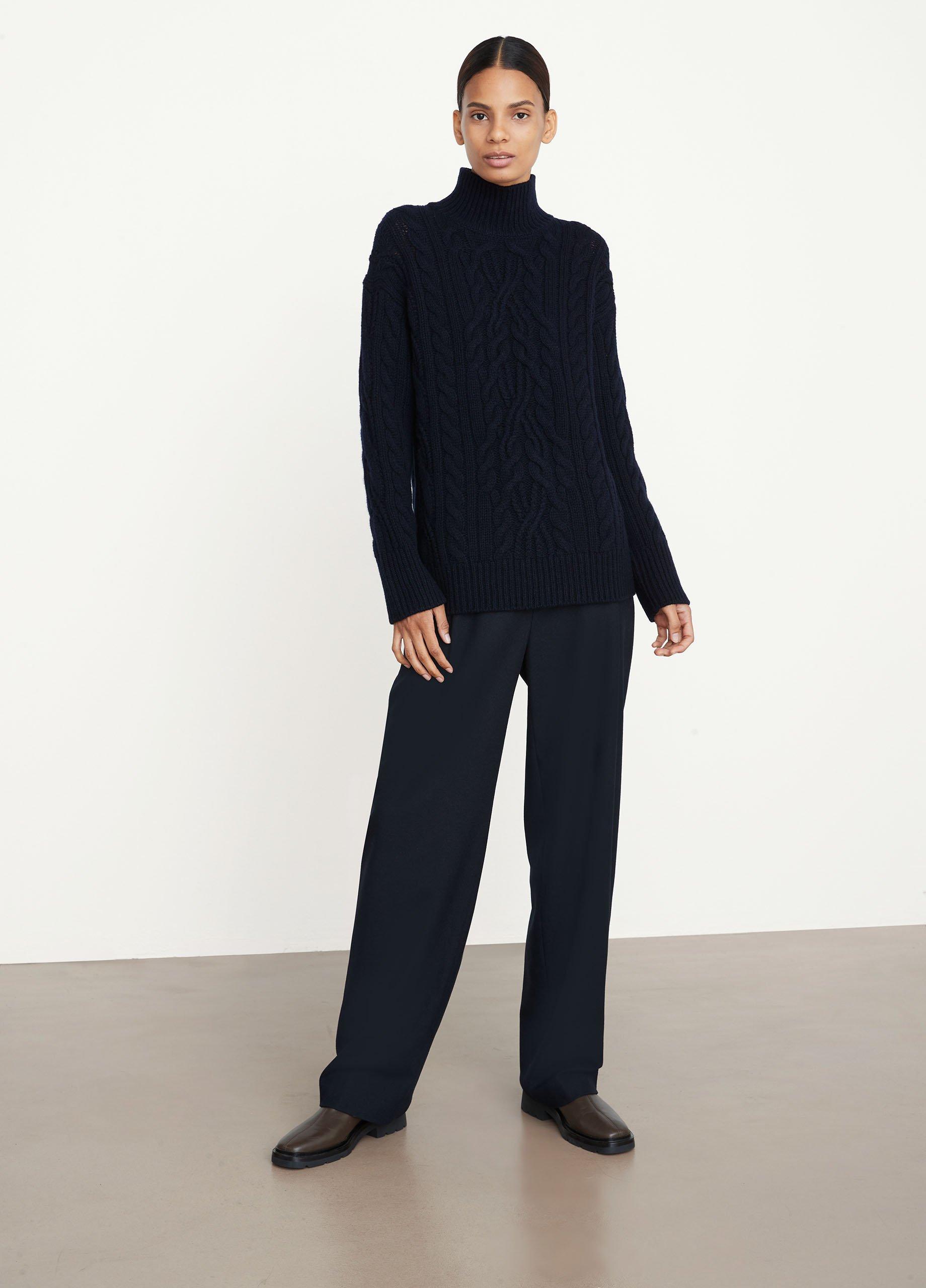 Vince cable clearance knit turtleneck sweater