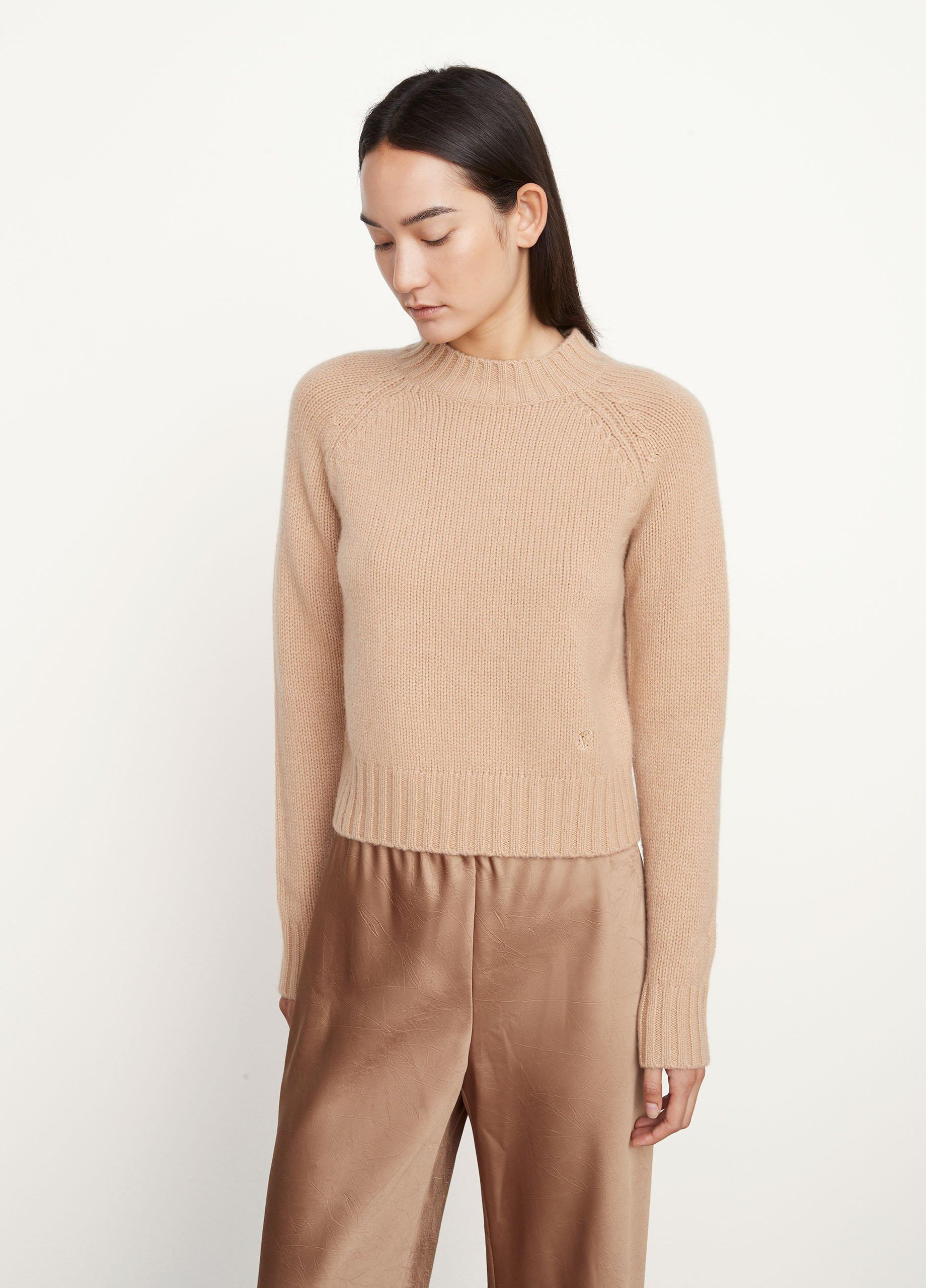 Monogram Raglan Sleeve Crew Neck Sweater in Vince Products Women Vince