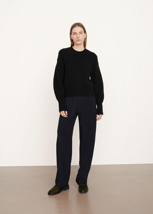 Wide-Sleeve Crew Neck Sweater
