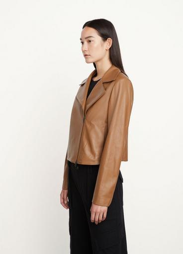 Classic Leather Zip-Front Jacket image number 2