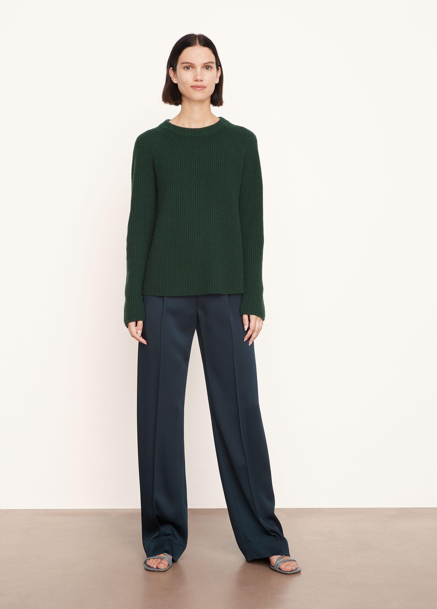 Cashmere Mock Neck Shaker Rib Sweater image number 0