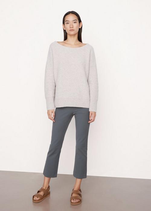 Cashmere Banded Boat Neck Sweater