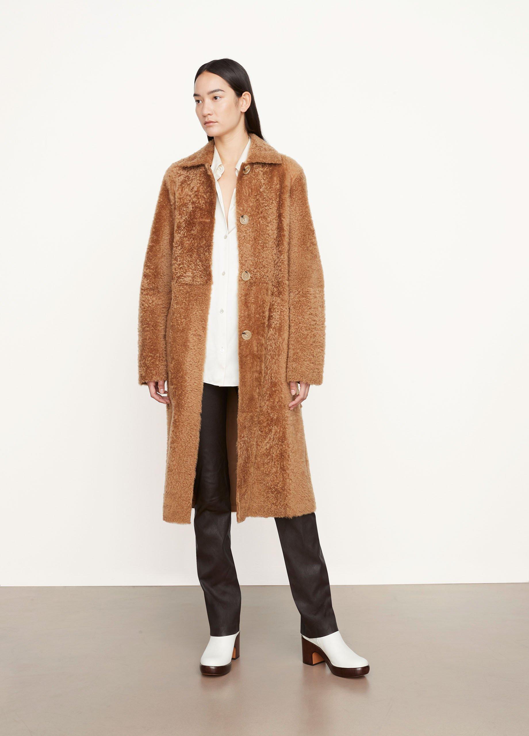 Shearling Long Belted Coat image number 0