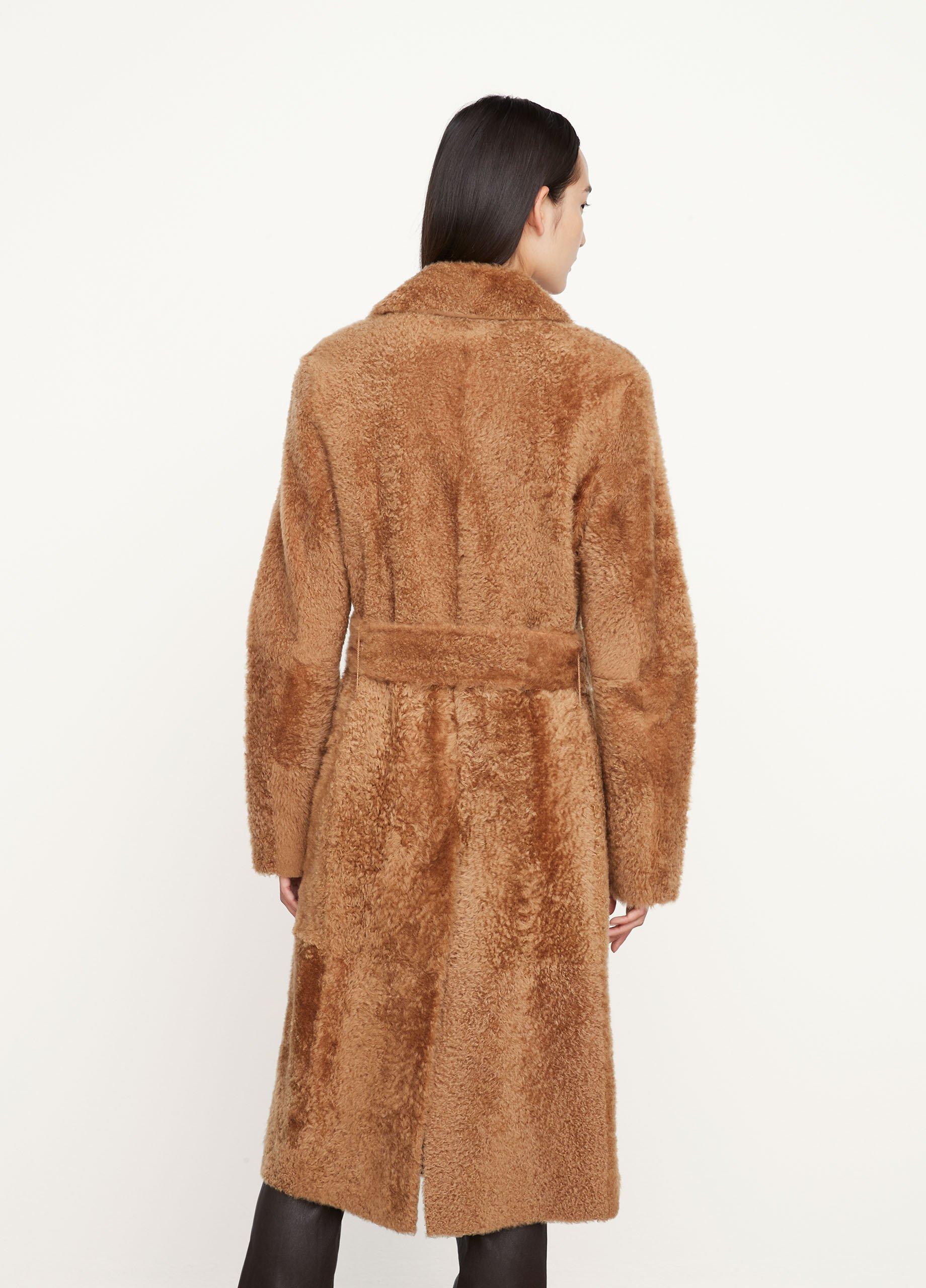 Shearling Long Belted Coat image number 3