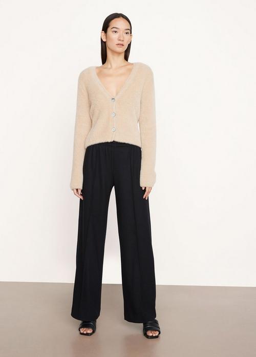 Fine Knit Wide-Leg Pull-On Pant