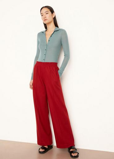 Fine Knit Wide Leg Pull On Pant image number 1
