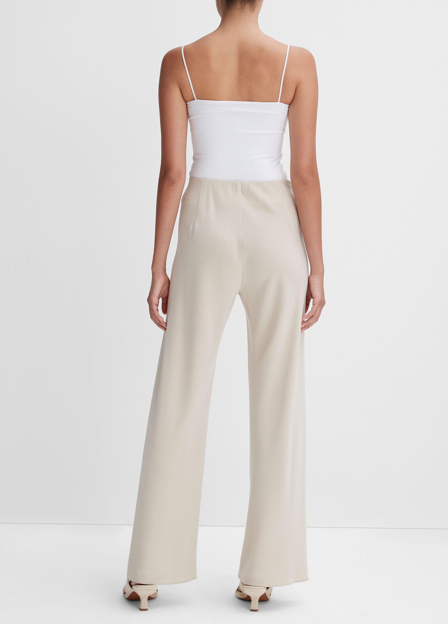 Vince high-waisted pressed-crease shorts - Neutrals