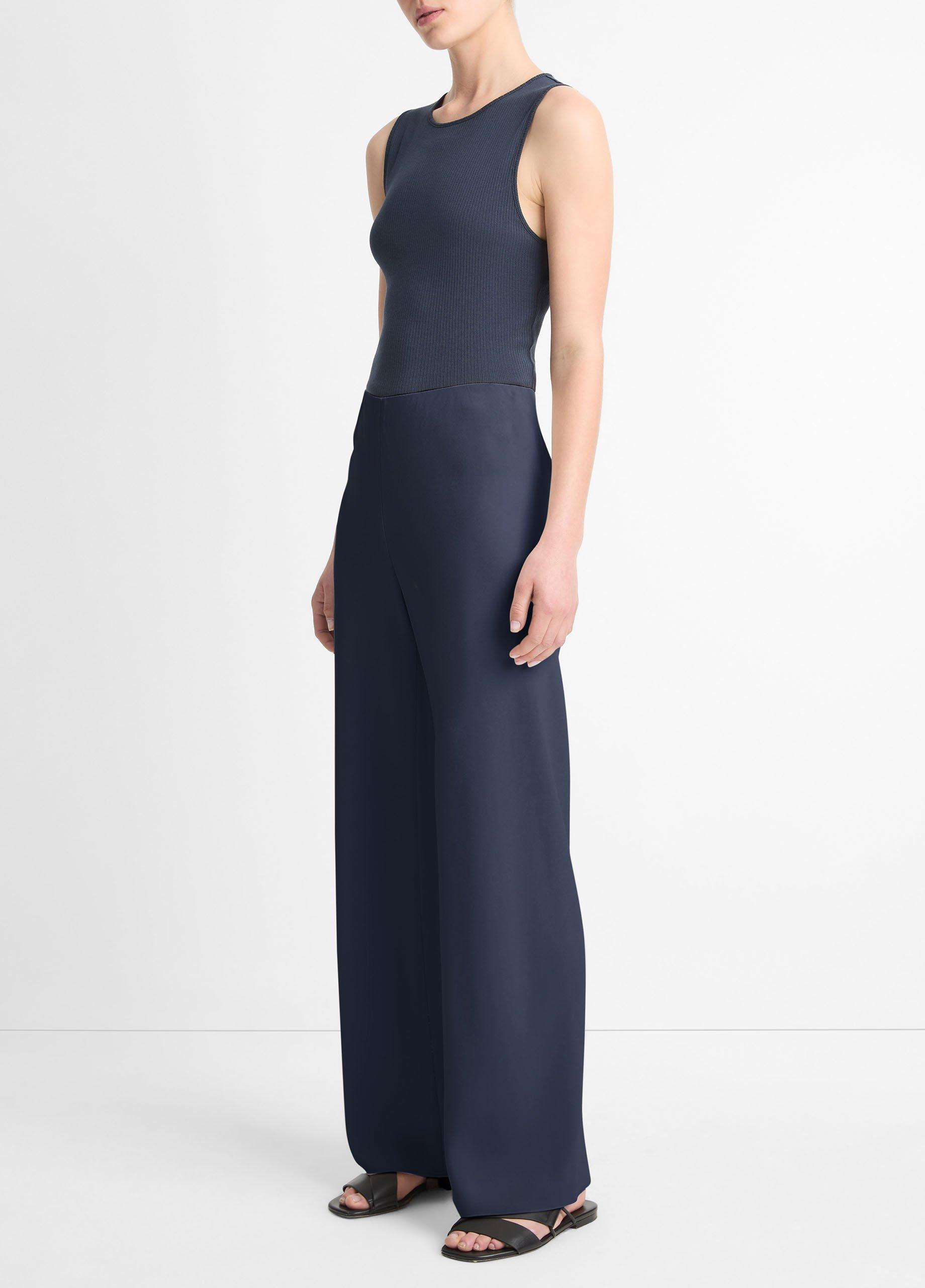 High-Waist Crepe Bias Pant in Trousers | Vince High-Waist Crepe Bias Pant in Trousers | Vince