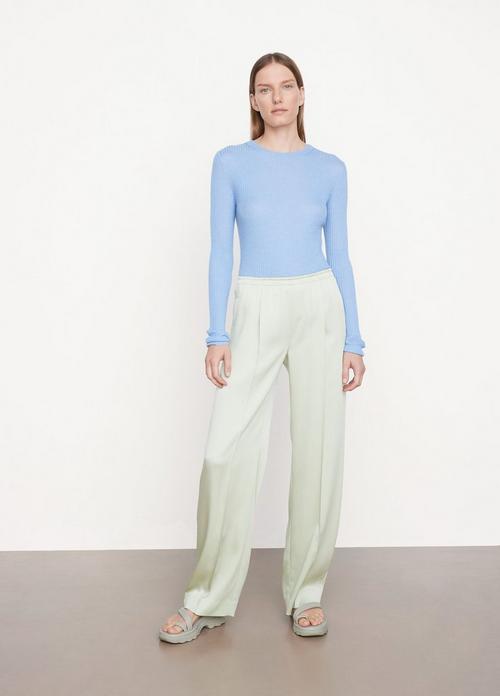 Drop-Waist Wide-Leg Pull-On Pant