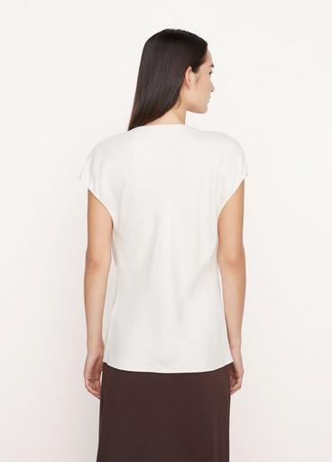 Cowl Neck Cap Sleeve Blouse image number 3