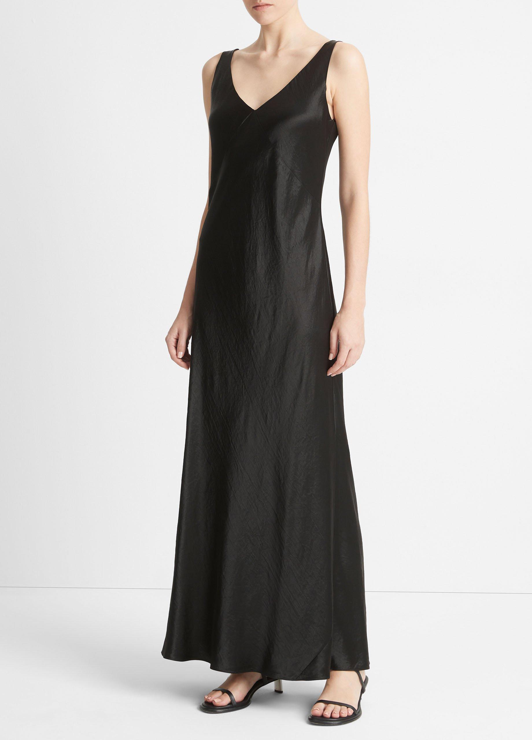 Thumbnail of Satin V-Neck Maxi Slip Dress