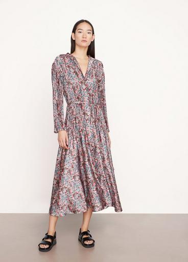 Berry Blooms Pleated Shirt Dress image number 0