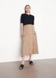 Utility Button-Front Midi Skirt image number 1