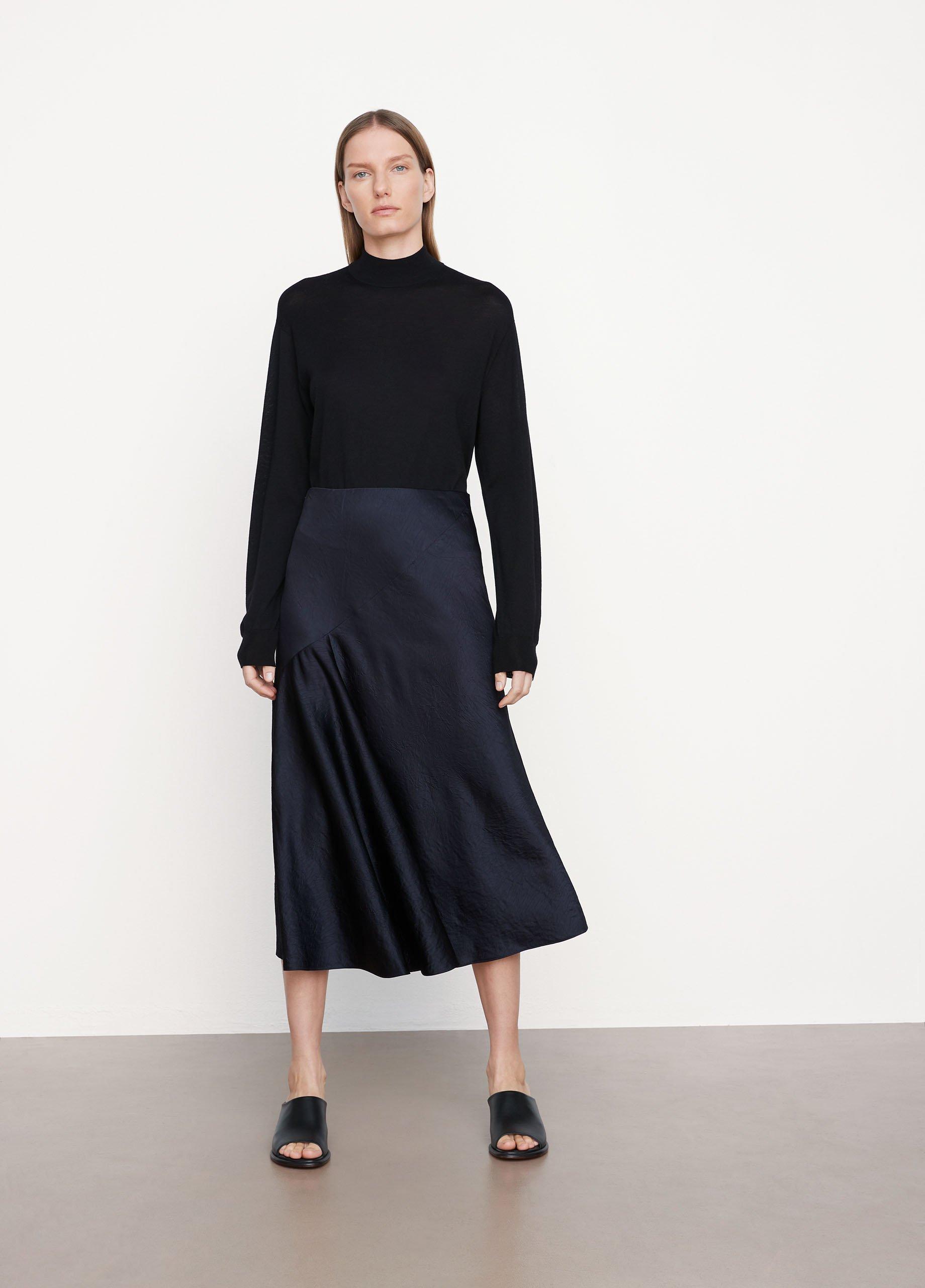 Satin Draped Slip Skirt image number 0