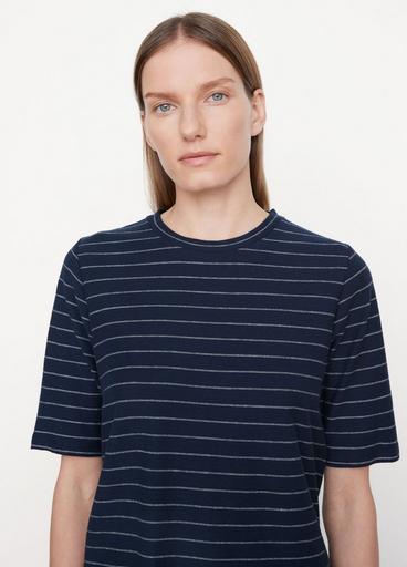 Striped Relaxed Elbow Sleeve T-Shirt image number 1