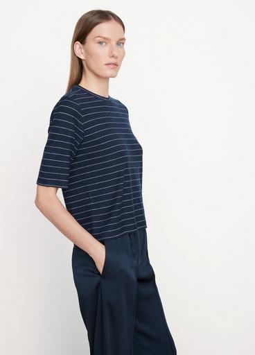 Striped Relaxed Elbow Sleeve T-Shirt image number 2