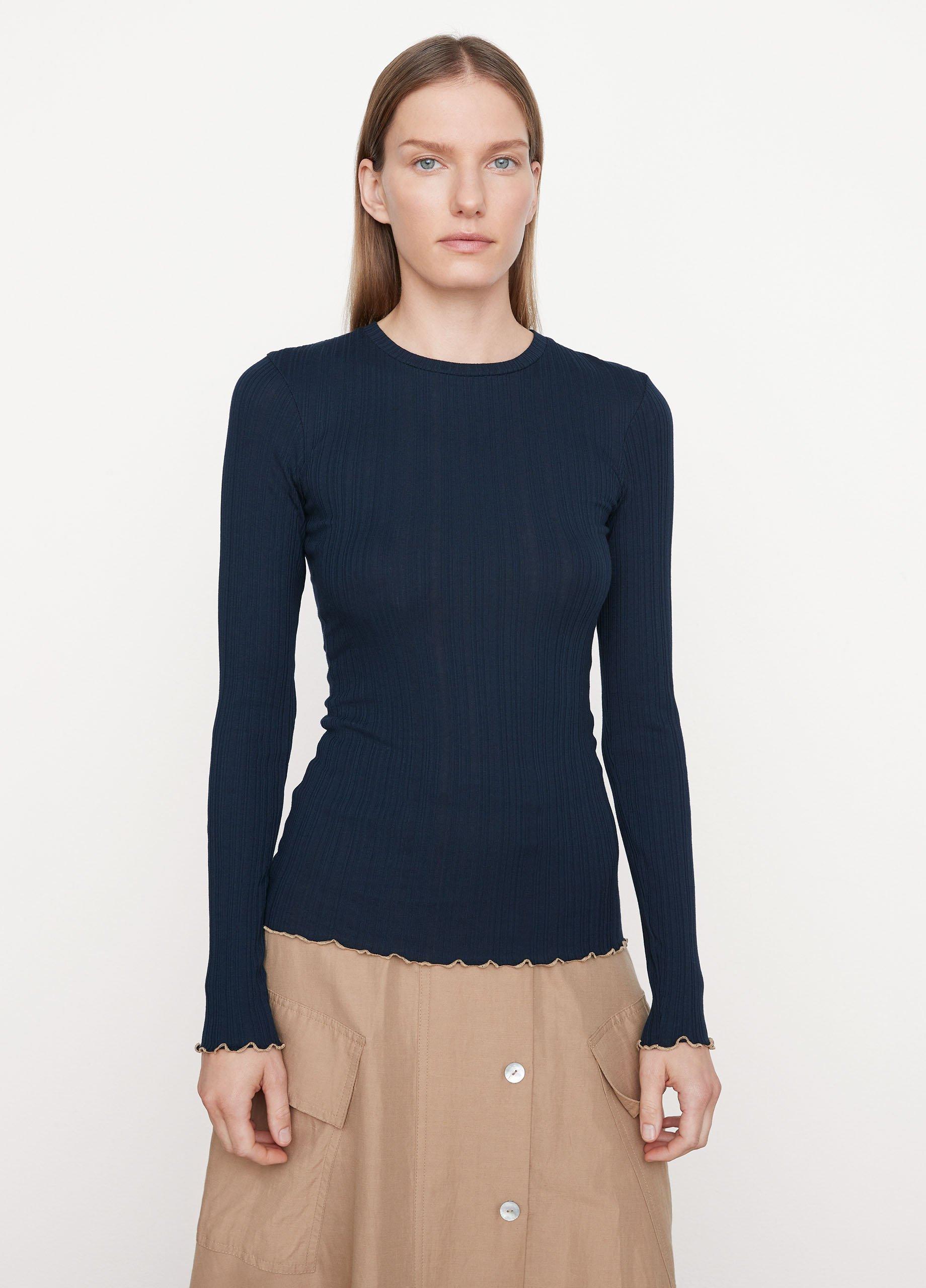 Inserch Rib Crew Neck T-Shirt T299-00168 Deep Cherry main image 0